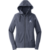 Chicago Bulldogs New Era Ladies Tri-Blend Fleece Full-Zip Hoodie