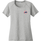 Metro Jr. Jets Ladies PosiCharge Tri-Blend Wicking Scoop Neck Raglan Tee