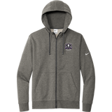 Lady Badgers Nike Club Fleece Sleeve Swoosh Full-Zip Hoodie