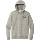Lady Badgers Nike Club Fleece Sleeve Swoosh Full-Zip Hoodie