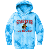 Seacoast Spartans (Ice Hockey) Youth Crystal Tie-Dye Pullover Hoodie